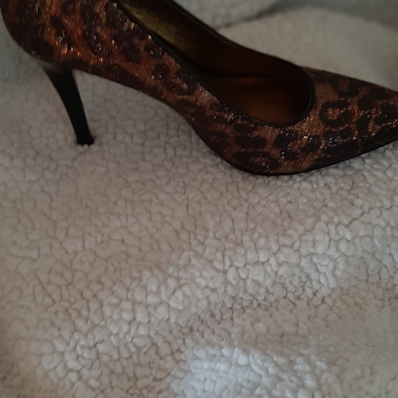 Nine West Leopard Glitter Heels size 7 - Picture 4 of 9